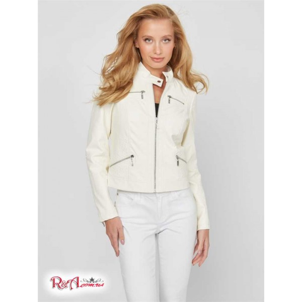 Жіноча Куртка GUESS Factory (Nairi Faux-Leather Jacket) 57759-01 Молочнийy Білий