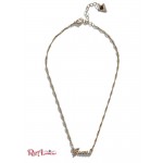 Жіноче Намисто GUESS Factory (Gold-Tone Script Logo Necklace) 64159-01 Золото