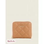 Женский Бумажник GUESS (Cessily Quilted Small Zip-Around Wallet) 64679-01 Бежевый