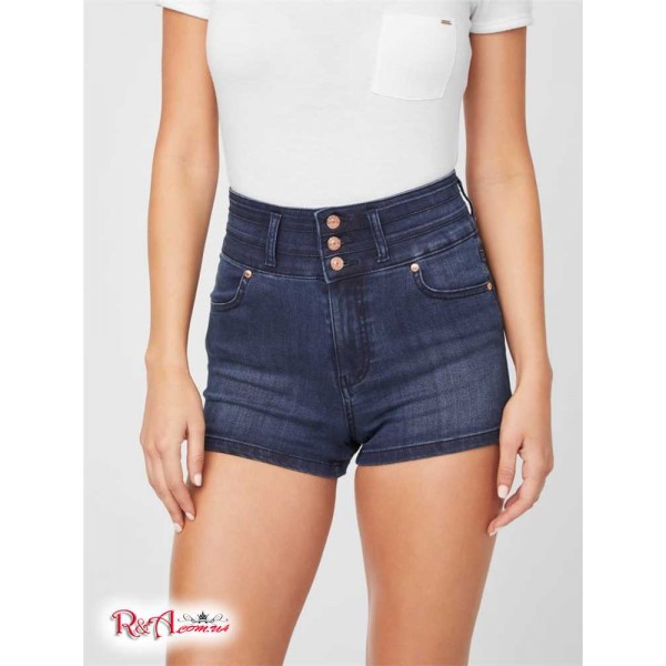 Женские Шорты GUESS Factory (Tallulah Stacked Waistband Shorts) 54369-01 Темная Стирка