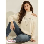 Жіночий Светр GUESS (Margot Rhinestone Logo Sweater) 64189-01 Крем Білий Жіночий Светр GUESS (Margot Rhinestone Logo Sweater) 64189-01 Крем Білий