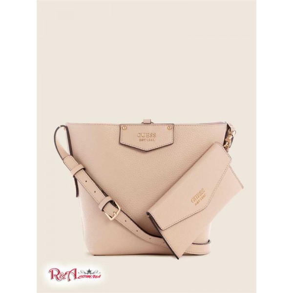 Женская Сумка Ведро GUESS (Eco Brenton Bucket Bag) 64929-01 Синий Magic N/Chvr W/Rnst