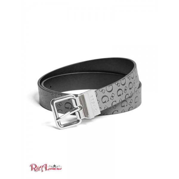 Жіночий Ремінь GUESS Factory (Logo Reversible Belt) 63589-01 Вугілля