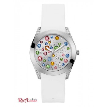 Жіночий Годинник (Silver-Tone and White Analog Watch) 41399-01