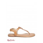 Женские Сандалии GUESS Factory (Carmel T-Strap Logo Sandals) 63529-01 Tan