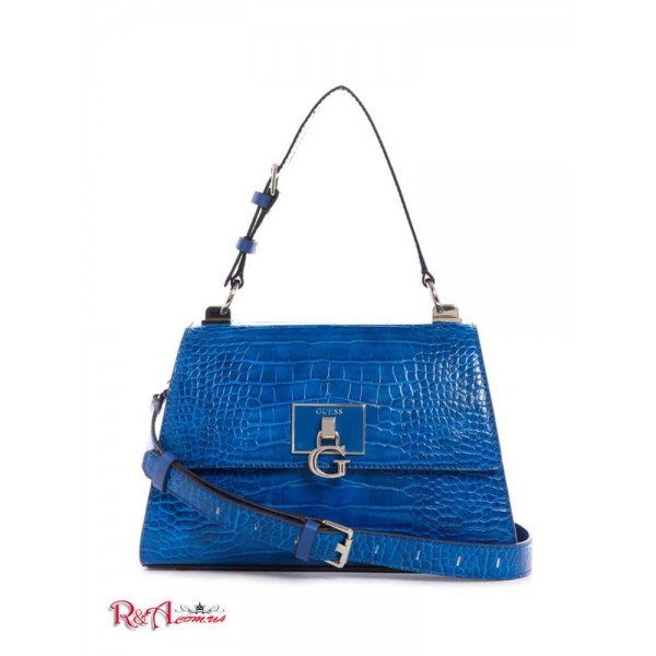 Женская Сумка GUESS (Stephi Top-Handle Flap Bag) 60219-01 Синий