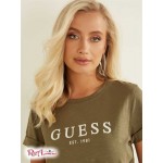 Женская Манжета GUESS (Eco 1981 Rolled Cuff Logo Tee) 55219-01 Армия Sage