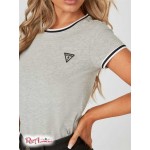 Женское Кольцо GUESS Factory (Freddie Ringer Tee) 54039-01 Светлый Меланж Серый