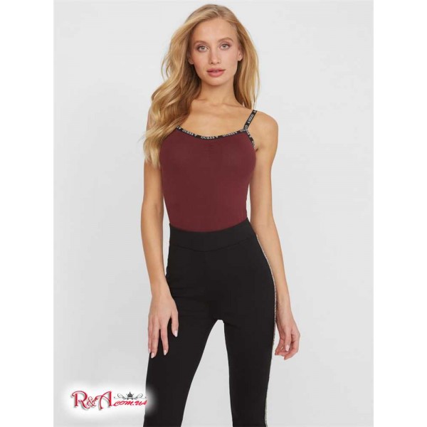 Женское Боди GUESS Factory (Evanne Logo Tape Bodysuit) 63349-01 Mystic Wine