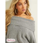 Женский Свитер GUESS (Eco Gerri Off-the-Shoulder Sweater) 64389-01 Светлый Heather Серый Мульти