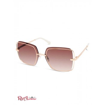 Жіночі Сонцезахисні Окуляри (Rimless Metal Square Sunglasses) 63669-01 Shiny Rose Gold