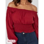 Жіночий Топ GUESS Factory (Camila Off-Shoulder Top) 63429-01 Червоний Noir