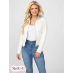 Женская Куртка GUESS Factory (Alistar Faux-Leather Jacket) 57689-01 Молочныйy Белый