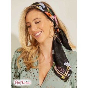 Жіночий Шарф (Floral Silk Scarf) 60289-01 Чорний