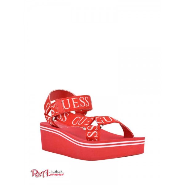 Женские Сандалии GUESS Factory (Fraylynn Logo Platform Sandals) 56909-01 Средний Красный