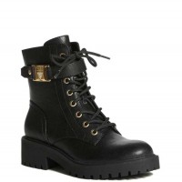 Женские Ботинки (Saisies Combat Boots) 56919-01 Черный1