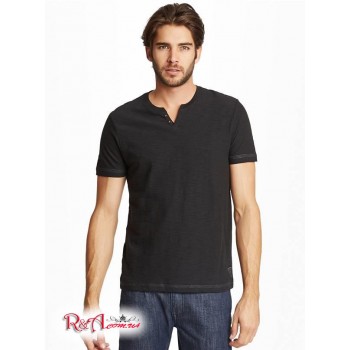 Чоловіча Хенлі (Ricky Slub-Knit Henley) 1330-01 Реактивний Чорний