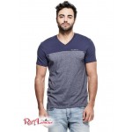 Чоловіча Футболка GUESS Factory (Ganton Marled V-Neck Tee) 4960-01 Індиго Jeans