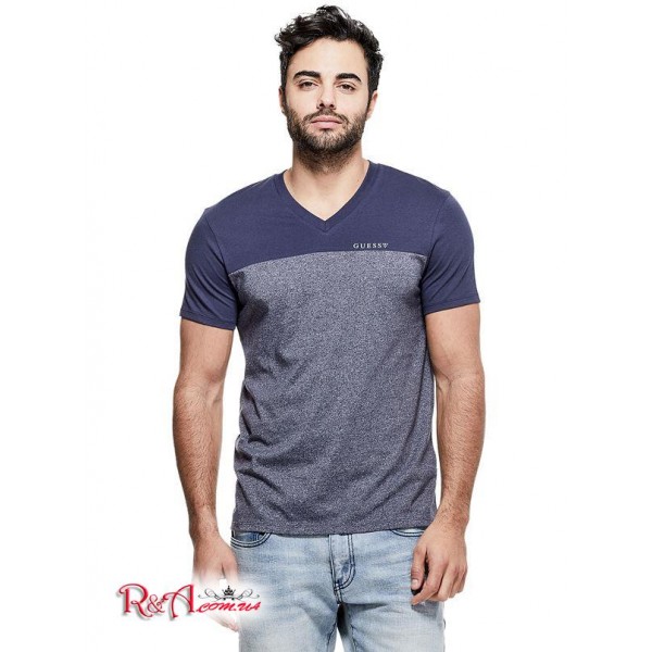 Чоловіча Футболка GUESS Factory (Ganton Marled V-Neck Tee) 4960-01 Індиго Jeans