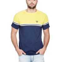 Мужская Футболка (Kido Color-Block Tee) 21421-01 Черныйened Синий