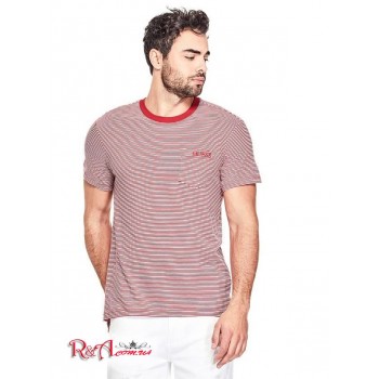 Чоловіча Футболка (Dev Striped Crew Tee) 1551-01 Varsity Червоний