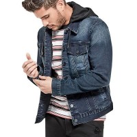 Чоловіча Куртка (Vertix Hooded Super Stretch Denim Jacket) 822-01 Темна Мийка