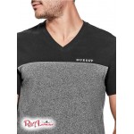 Мужская Футболка GUESS Factory (Ganton Marled V-Neck Tee) 1695-01 Реактивний Черный