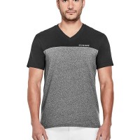 Мужская Футболка (Ganton Marled V-Neck Tee) 1695-01 Реактивний Черный