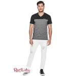 Мужская Футболка GUESS Factory (Ganton Marled V-Neck Tee) 1695-01 Реактивний Черный