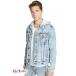 Чоловіча Куртка GUESS Factory (Harold Hooded Denim Jacket) 29836-01 Світлий WПопелясто-Сірий