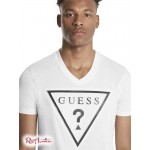 Мужская Футболка GUESS Factory (Taft Embossed Logo Tee) 29437-01 Pure Белый