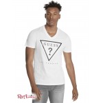 Мужская Футболка GUESS Factory (Taft Embossed Logo Tee) 29437-01 Pure Белый