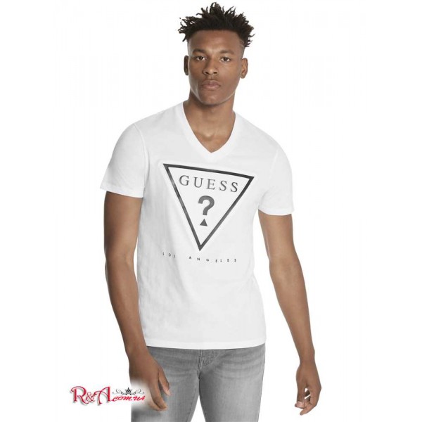 Мужская Футболка GUESS Factory (Taft Embossed Logo Tee) 29437-01 Pure Белый