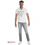 Мужская Футболка GUESS Factory (Taft Embossed Logo Tee) 29437-01 Pure Белый