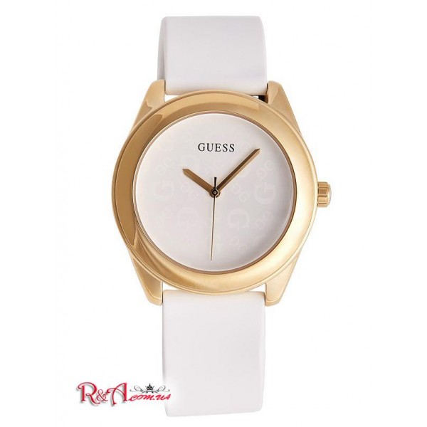 Женские Часы GUESS Factory (White and Gold-Tone Silicone Logo Watch) 5092-01 Нет Цвета