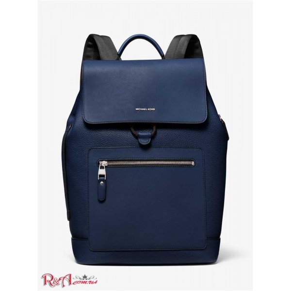 Мужской Рюкзак MICHAEL KORS (Hudson Pebbled Leather Backpack) 61530-05 Темный Denim