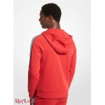 Чоловіче Худі MICHAEL KORS (Logo Tape Cotton Blend Zip-Up Hoodie) 65081-05 Crimson