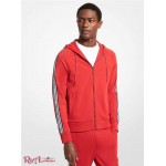 Чоловіче Худі MICHAEL KORS (Logo Tape Cotton Blend Zip-Up Hoodie) 65081-05 Crimson