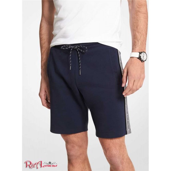 Мужские Шорты MICHAEL KORS (Logo Tape Cotton Blend Shorts) 61021-05 Midnight