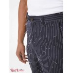 Мужские Штаны MICHAEL KORS (Pick-Stitch Pinstripe Cotton Trousers) 48642-05 порошок синий