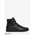 Мужские Сникерсы MICHAEL KORS (Keating Pebbled Leather High-Top Sneaker) 65252-05 черный