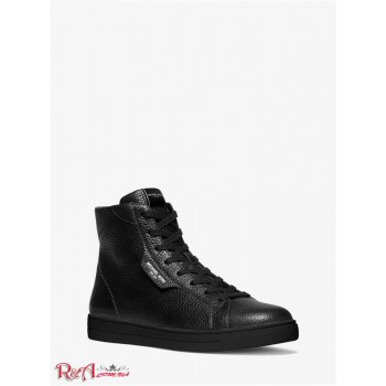 Чоловічі Снікерси (Keating Pebbled Leather High-Top Sneaker) 65252-05 чорний