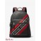Мужской Рюкзак (Hudson Logo Embossed Stripe Backpack) 65403-05 Черный/Crimson