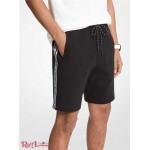 Мужские Шорты MICHAEL KORS (Logo Tape Cotton Blend Shorts) 61024-05 Черный