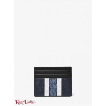 Чоловічий Чохол Для Карт (Hudson Logo Stripe Leather Tall Card Case) 65295-05 Військово-Морський
