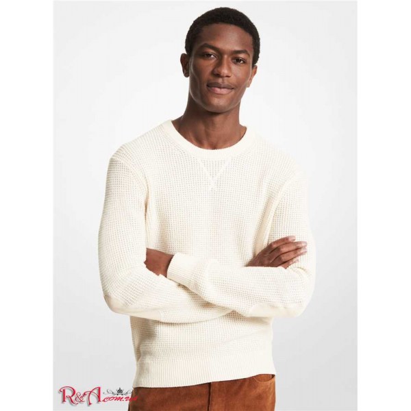 Мужской Свитер MICHAEL KORS (Waffle Knit Sweater) 61055-05 Bone