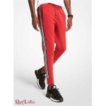 Мужские Джоггеры MICHAEL KORS (Logo Tape Cotton Blend Jogger) 65076-05 Crimson