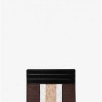 Мужской Чехол Для Карт (Hudson Logo Stripe Leather Tall Card Case) 65296-05 Коричневый
