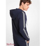 Мужское Худи MICHAEL KORS (Logo Tape Cotton Blend Zip-Up Hoodie) 61026-05 Midnight