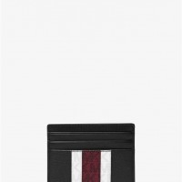 Чоловічий Чохол Для Карт (Hudson Logo Stripe Leather Tall Card Case) 65297-05 Чорний